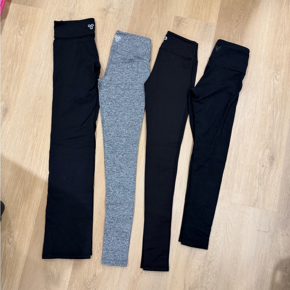 TNA Girls' Leggings Set - Black & Heather Gray